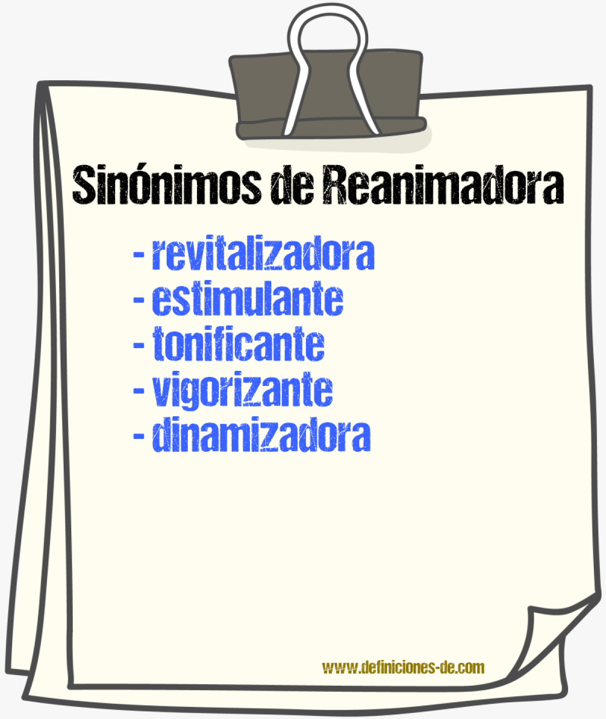 Sinónimos de reanimadora
