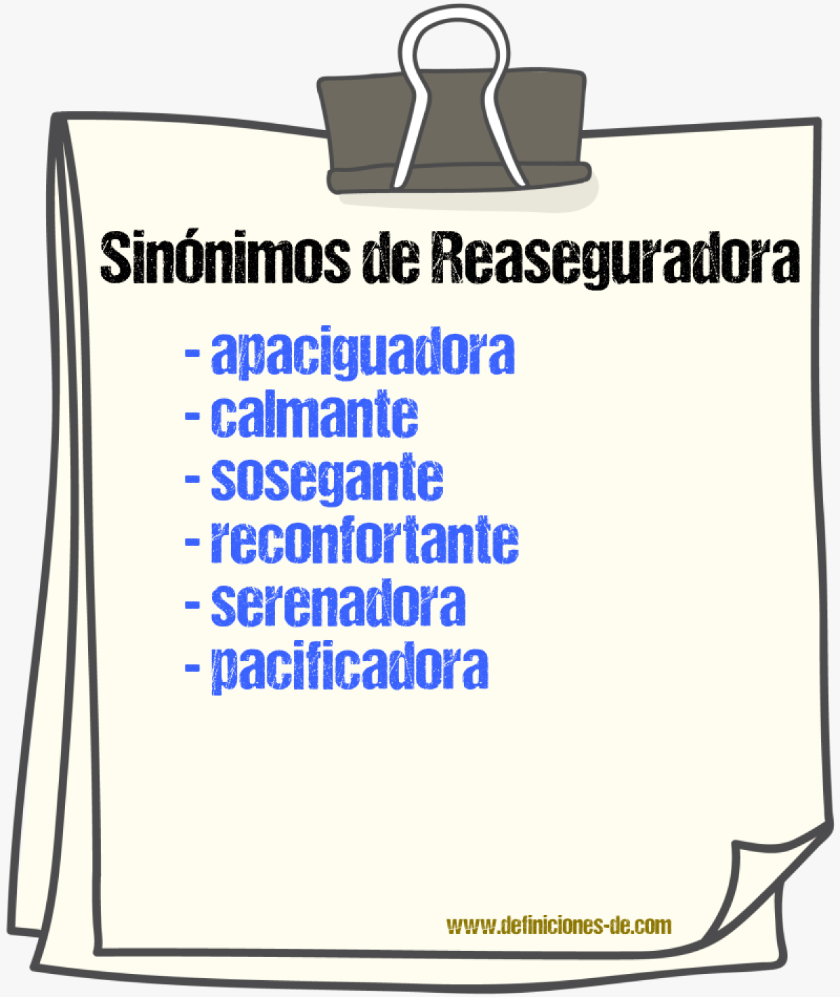 Sinónimos de reaseguradora