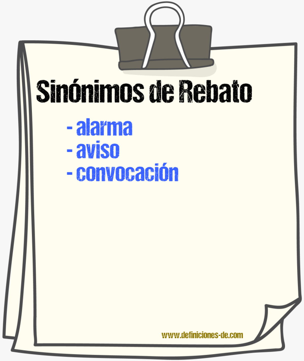 Sinnimos de rebato