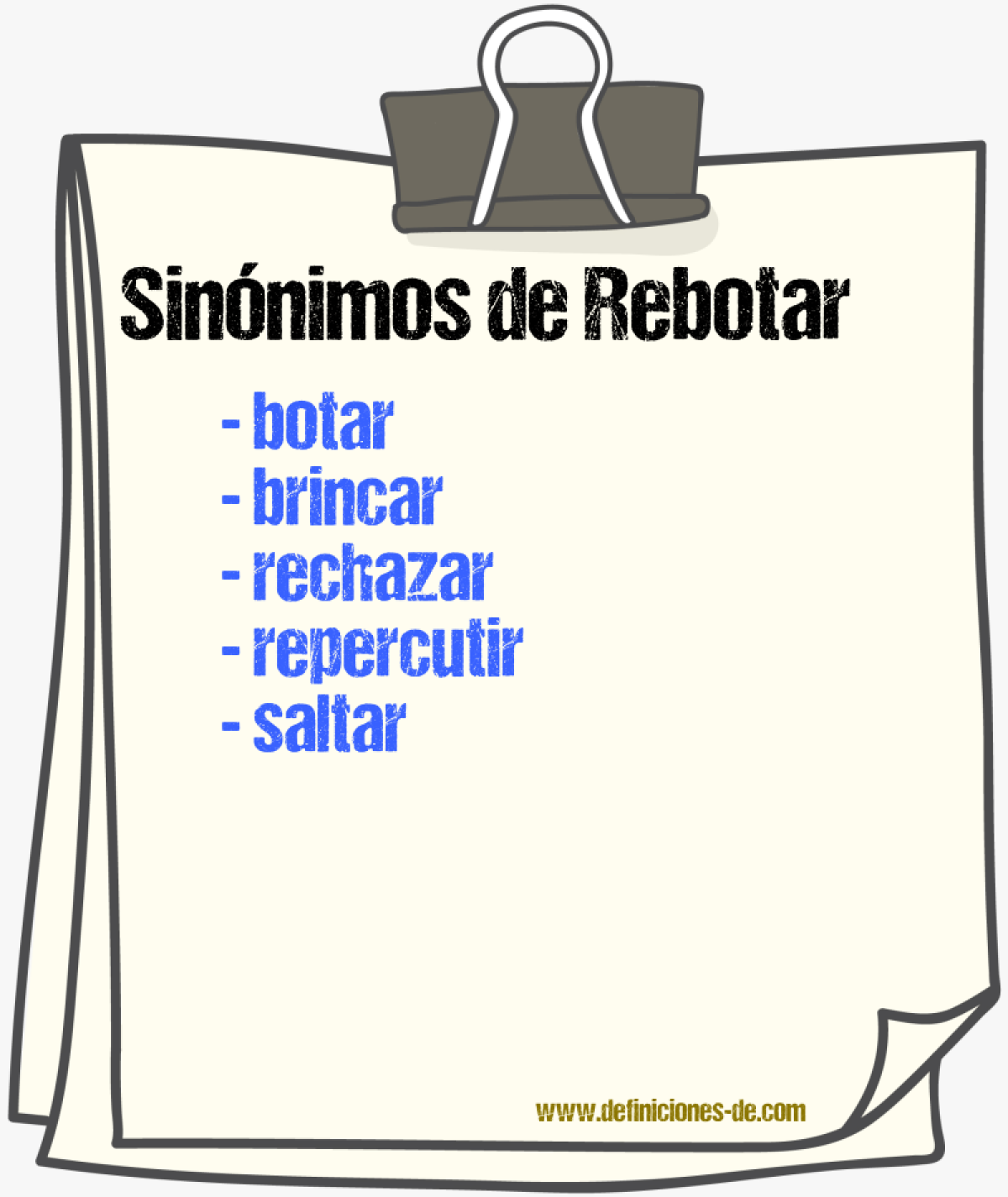 Sinnimos de rebotar