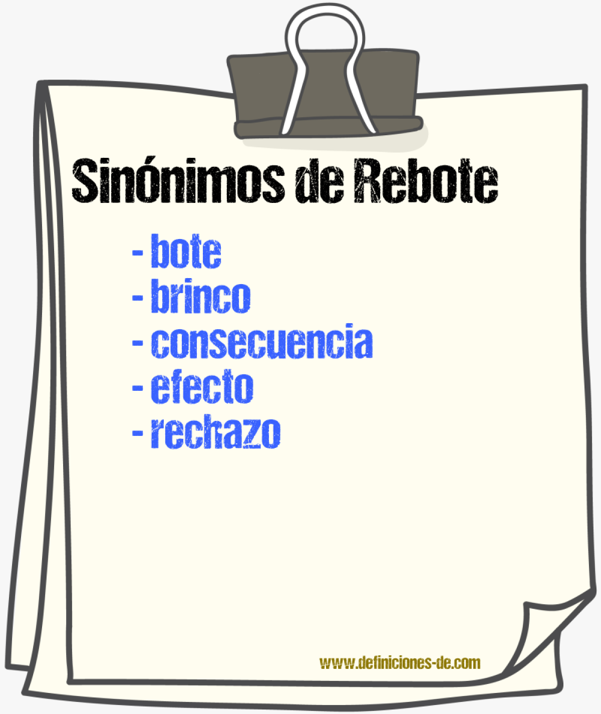 Sinnimos de rebote