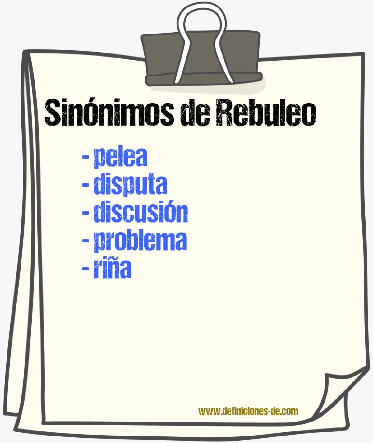 Sinnimos de rebuleo