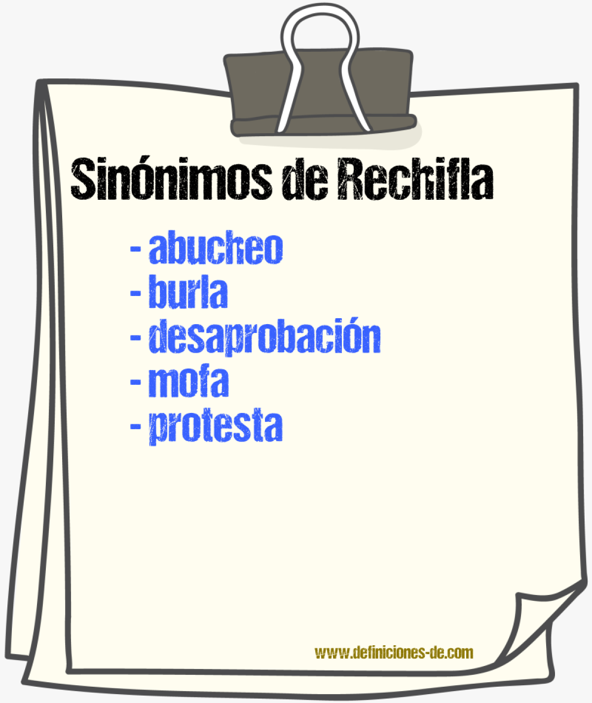 Sinnimos de rechifla