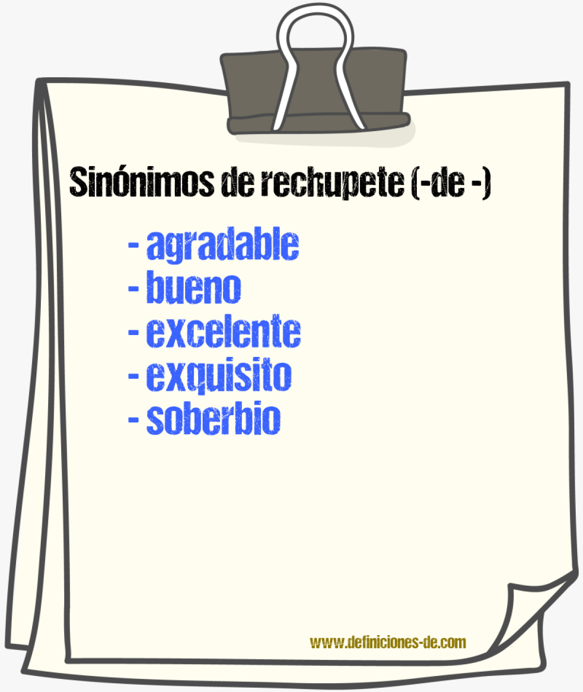 Sinnimos de rechupete