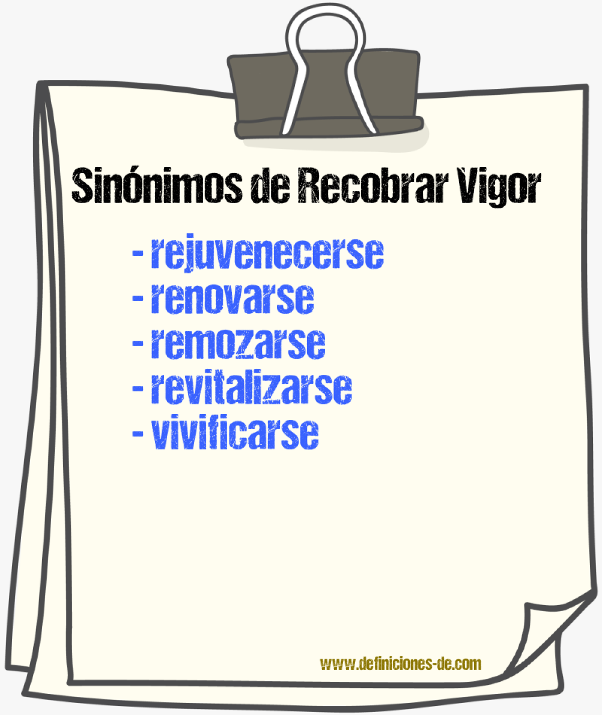 Sinónimos de recobrar vigor