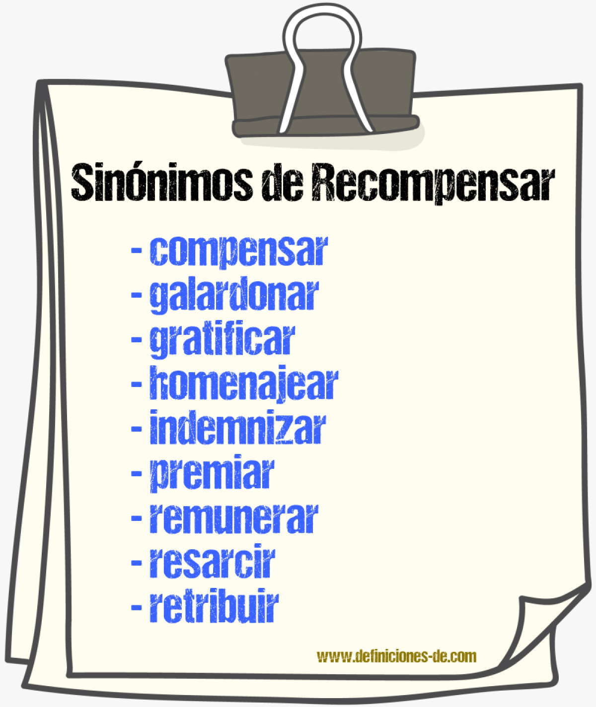 Sinnimos de recompensar