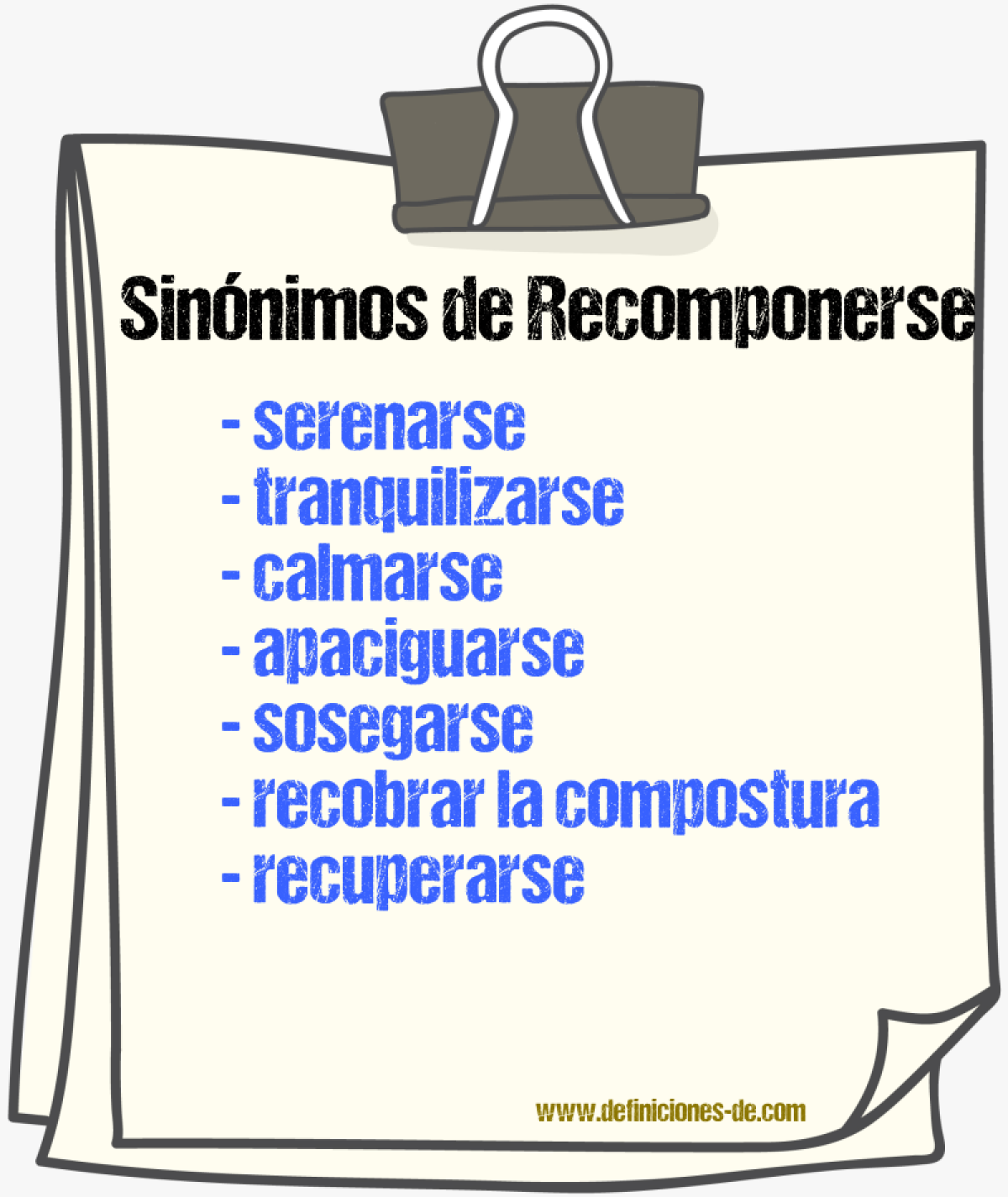 Sinónimos de recomponerse