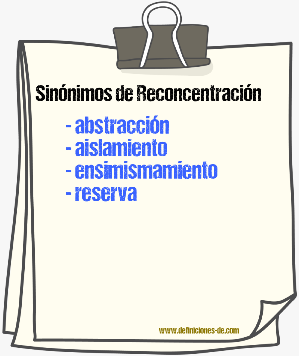 Sinnimos de reconcentracin