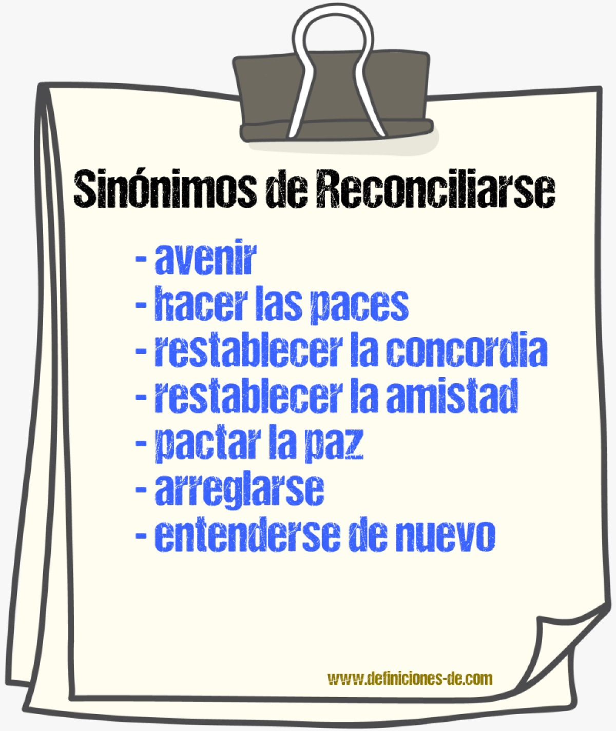 Sinónimos de reconciliarse