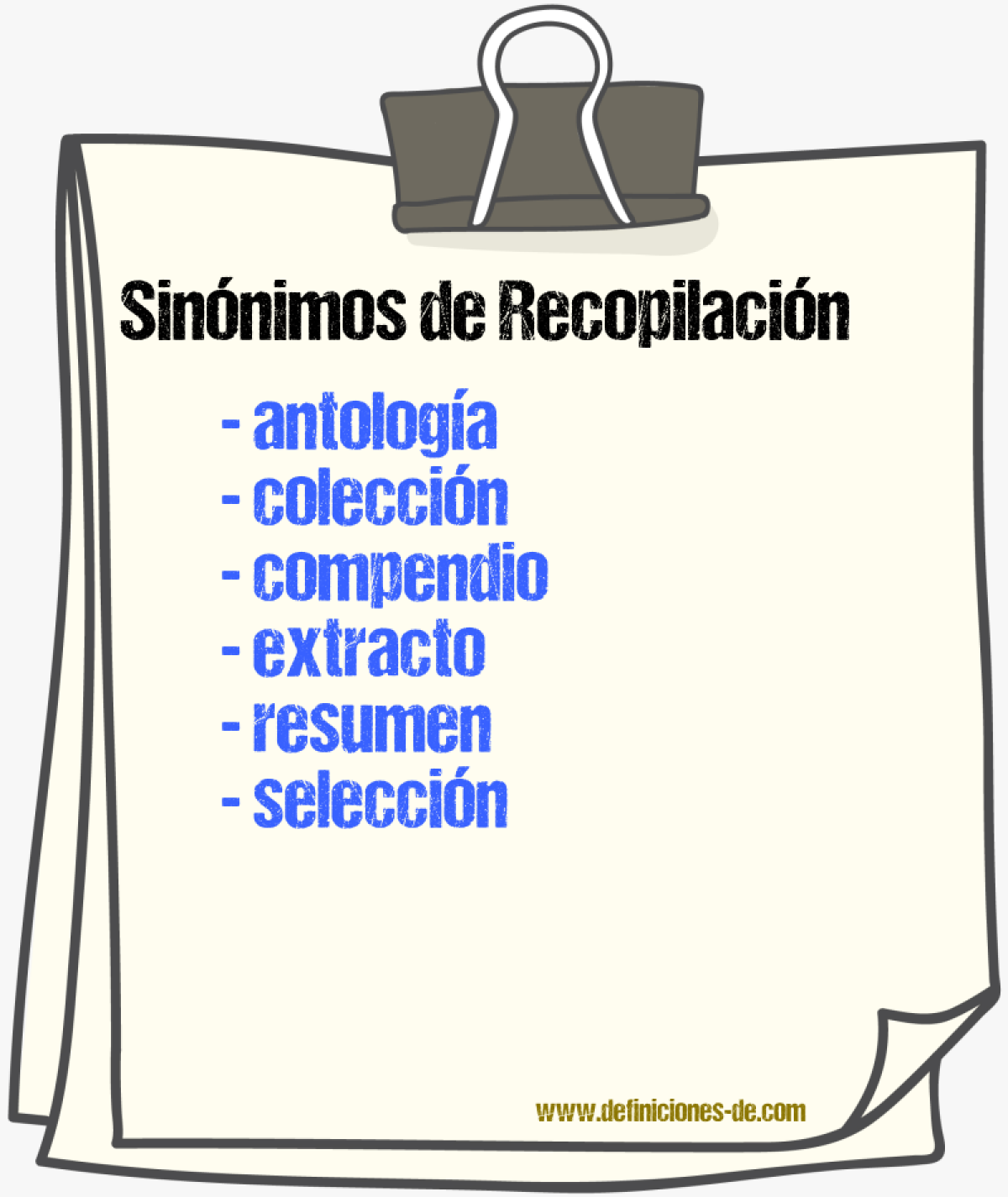 Sinnimos de recopilacin