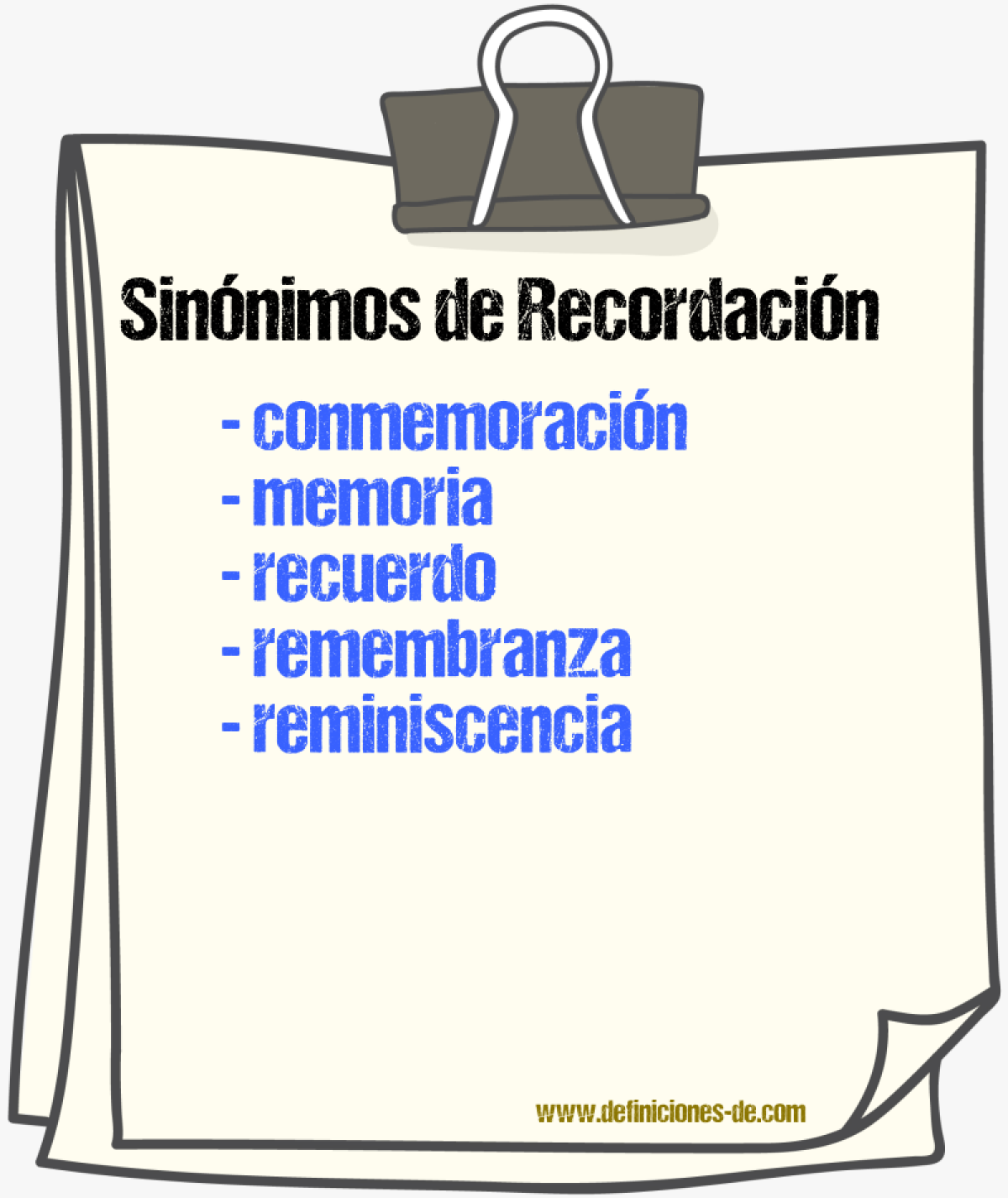 Sinnimos de recordacin