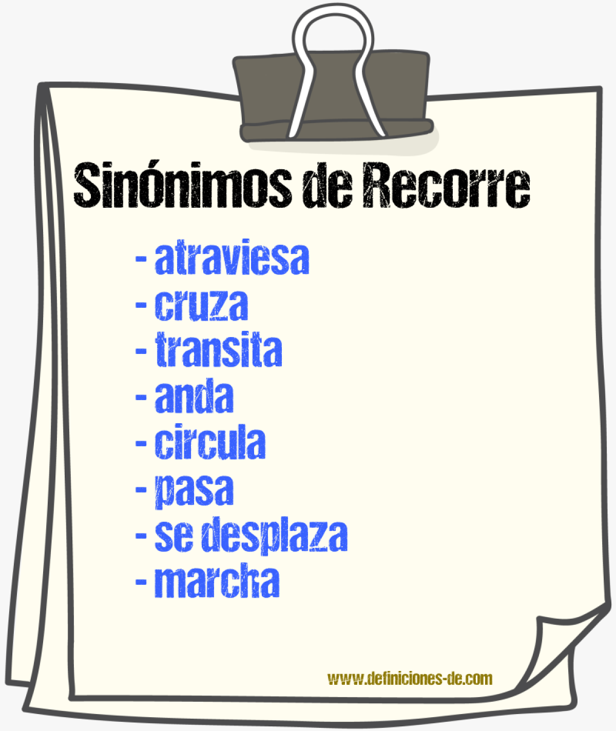 Sinónimos de recorre