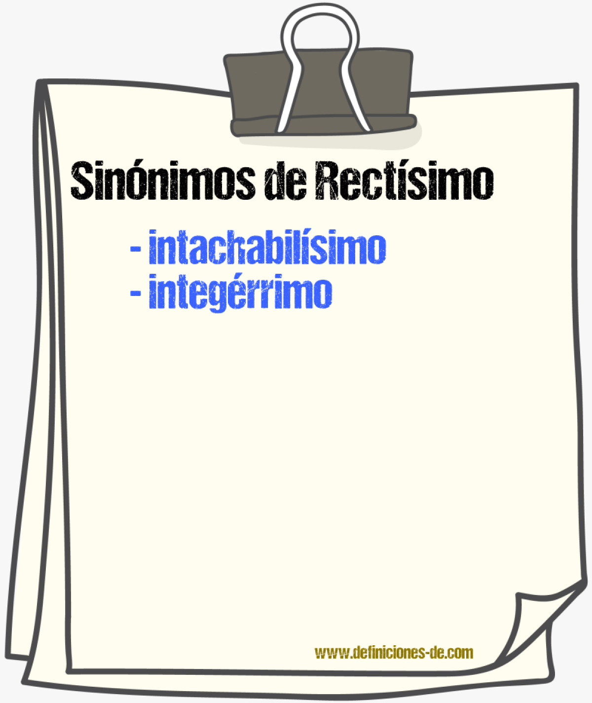 Sinnimos de rectsimo