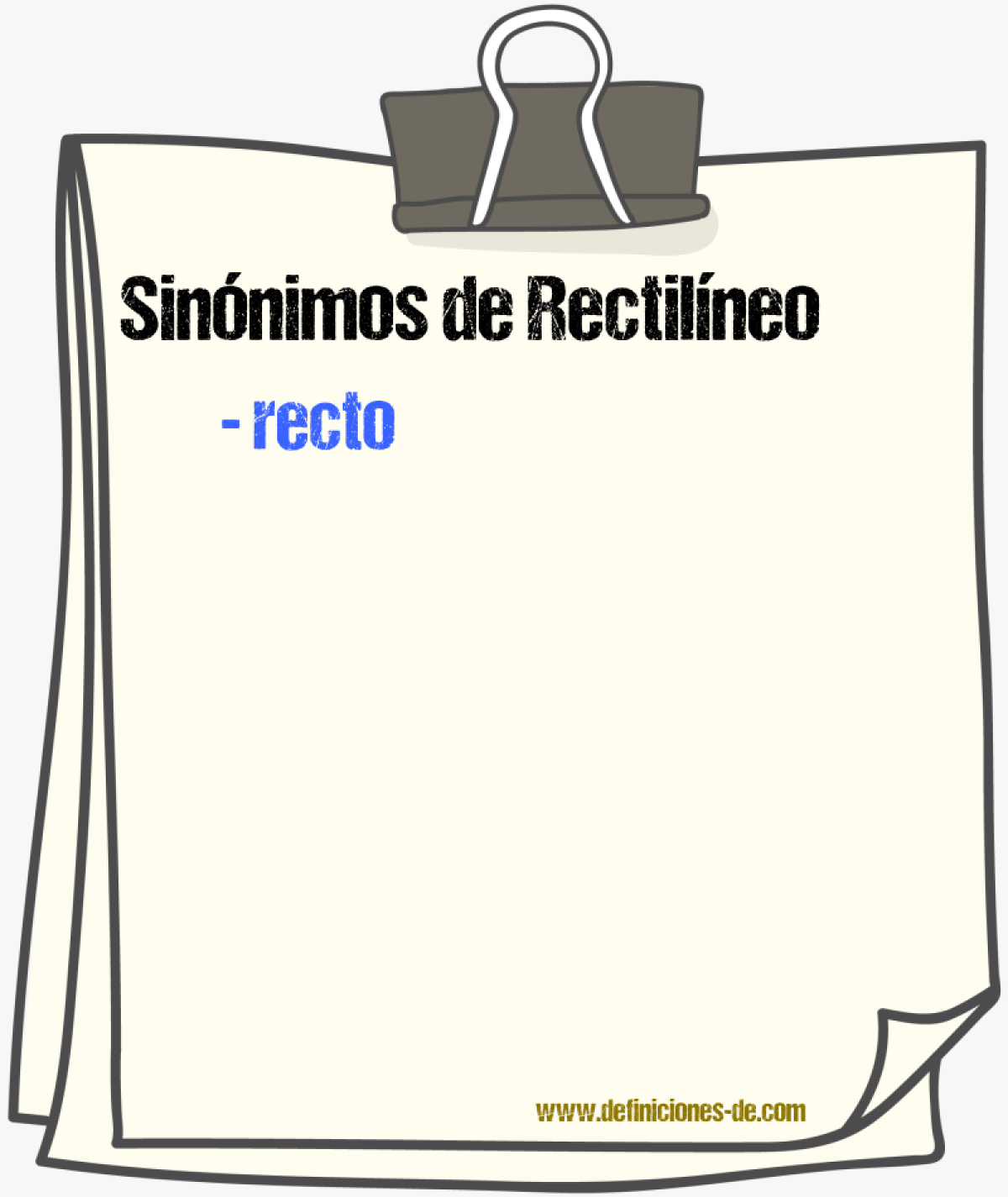 Sinnimos de rectilneo