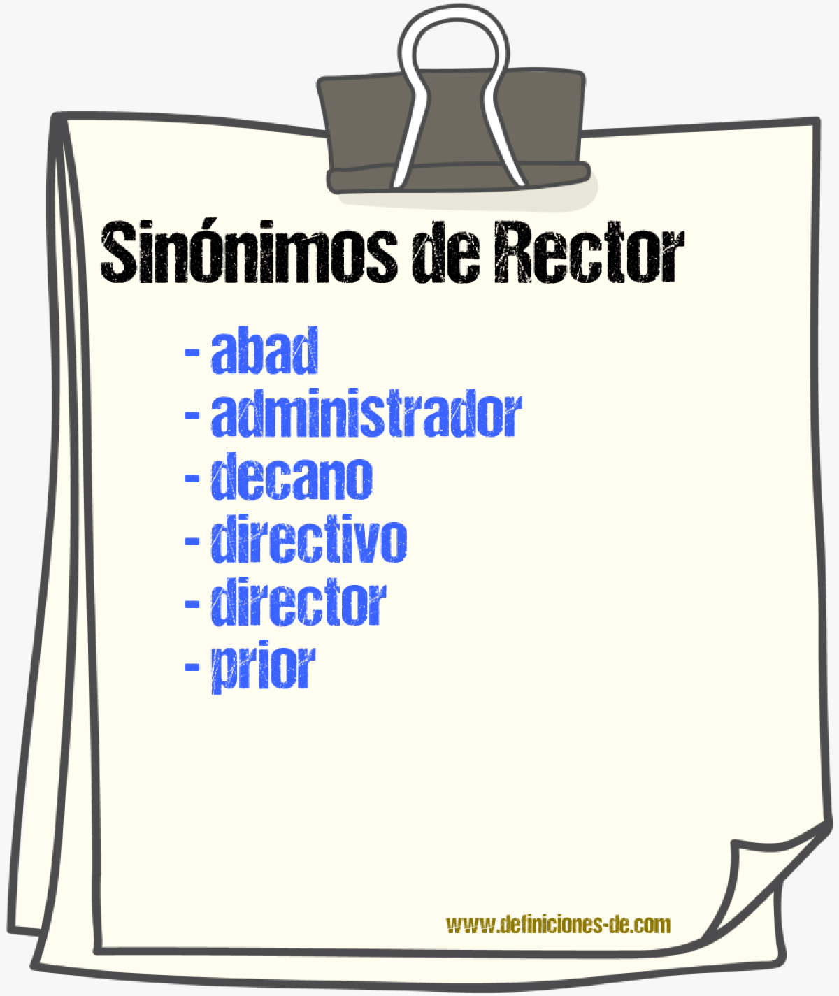 Sinnimos de rector