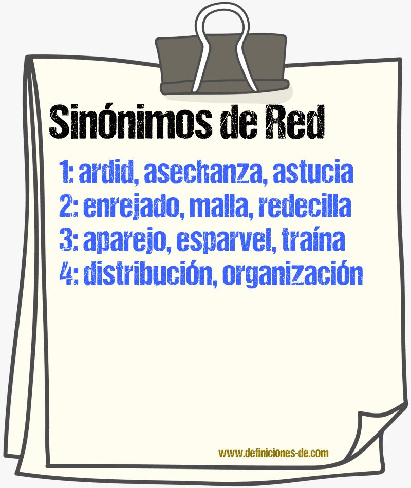 Sinnimos de red