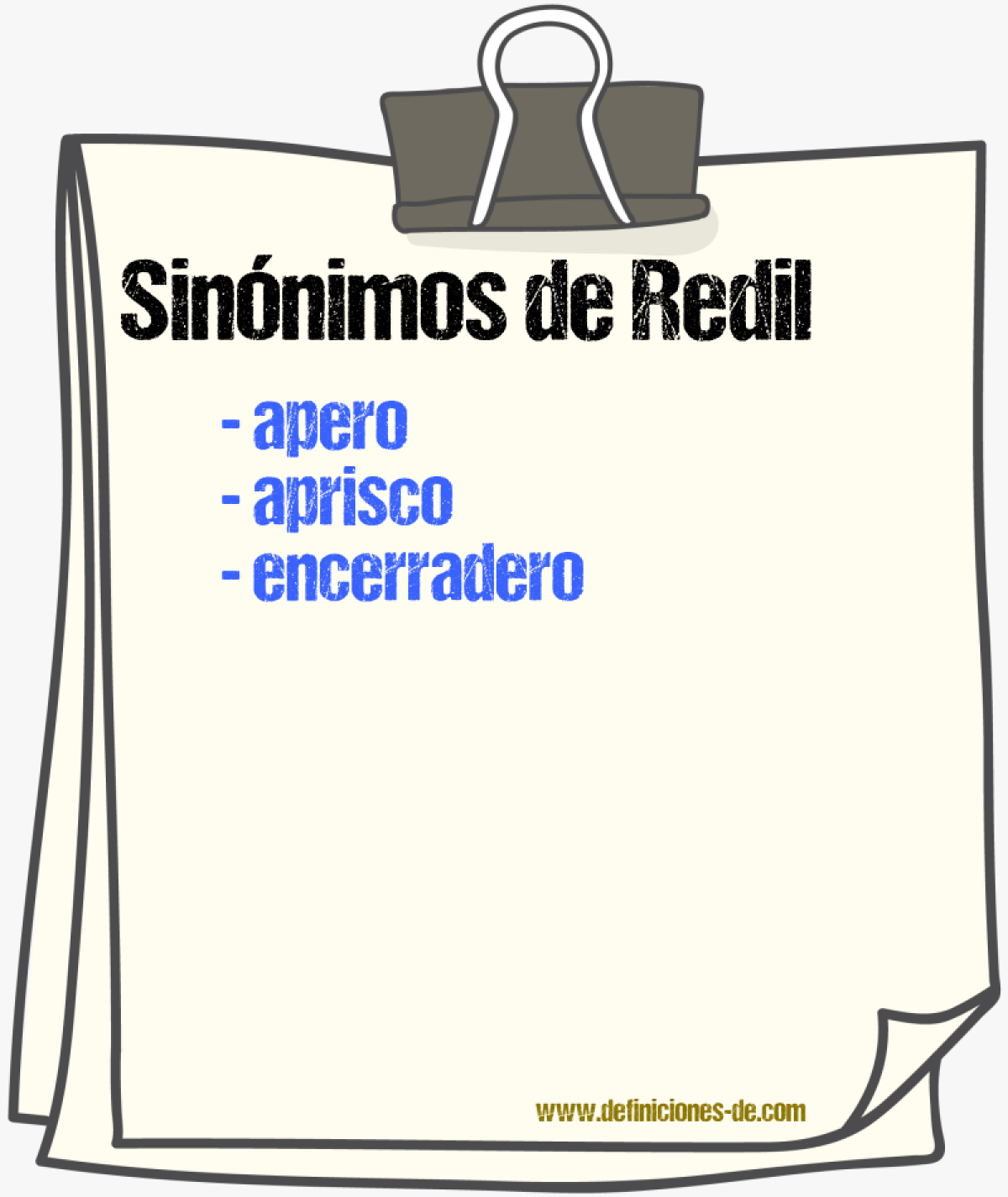 Sinnimos de redil