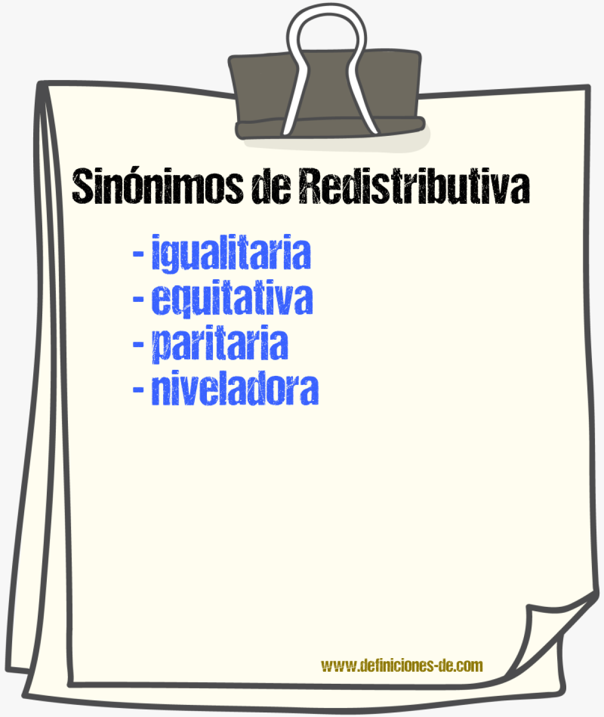 Sinónimos de redistributiva
