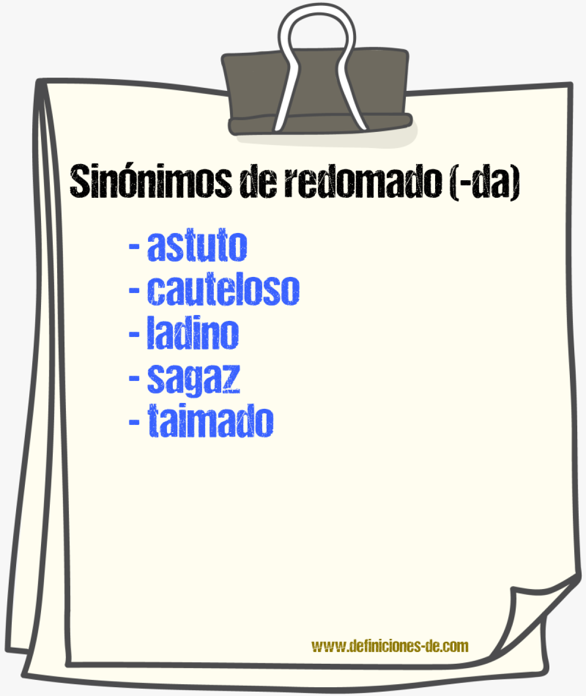 Sinnimos de redomado