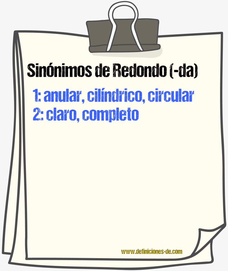 Sinnimos de redondo