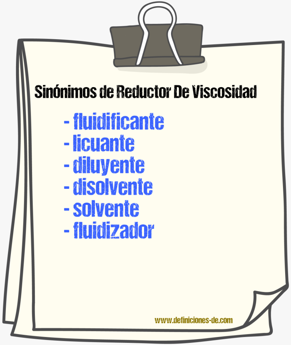 Sinónimos de reductor de viscosidad
