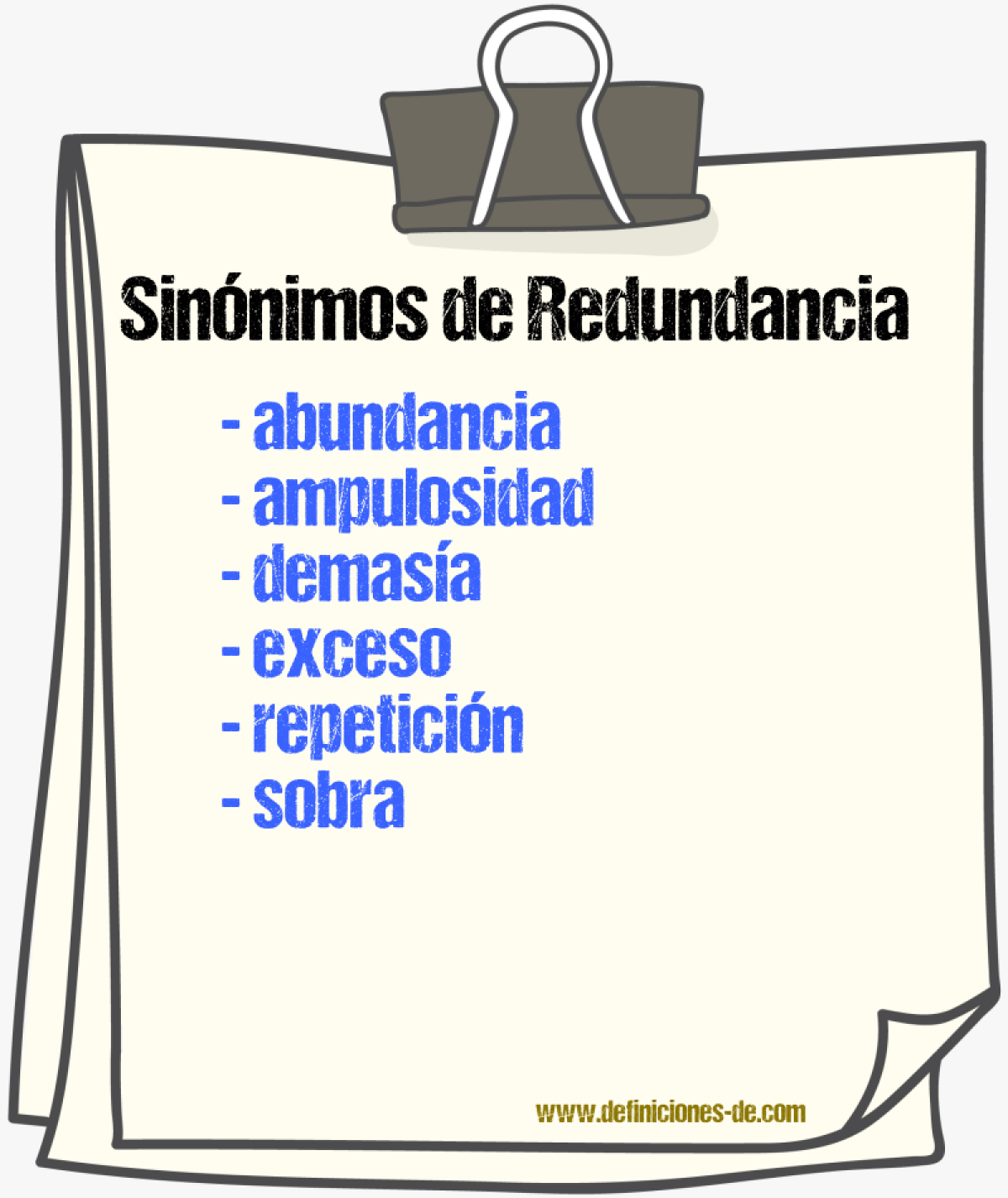 Sinnimos de redundancia