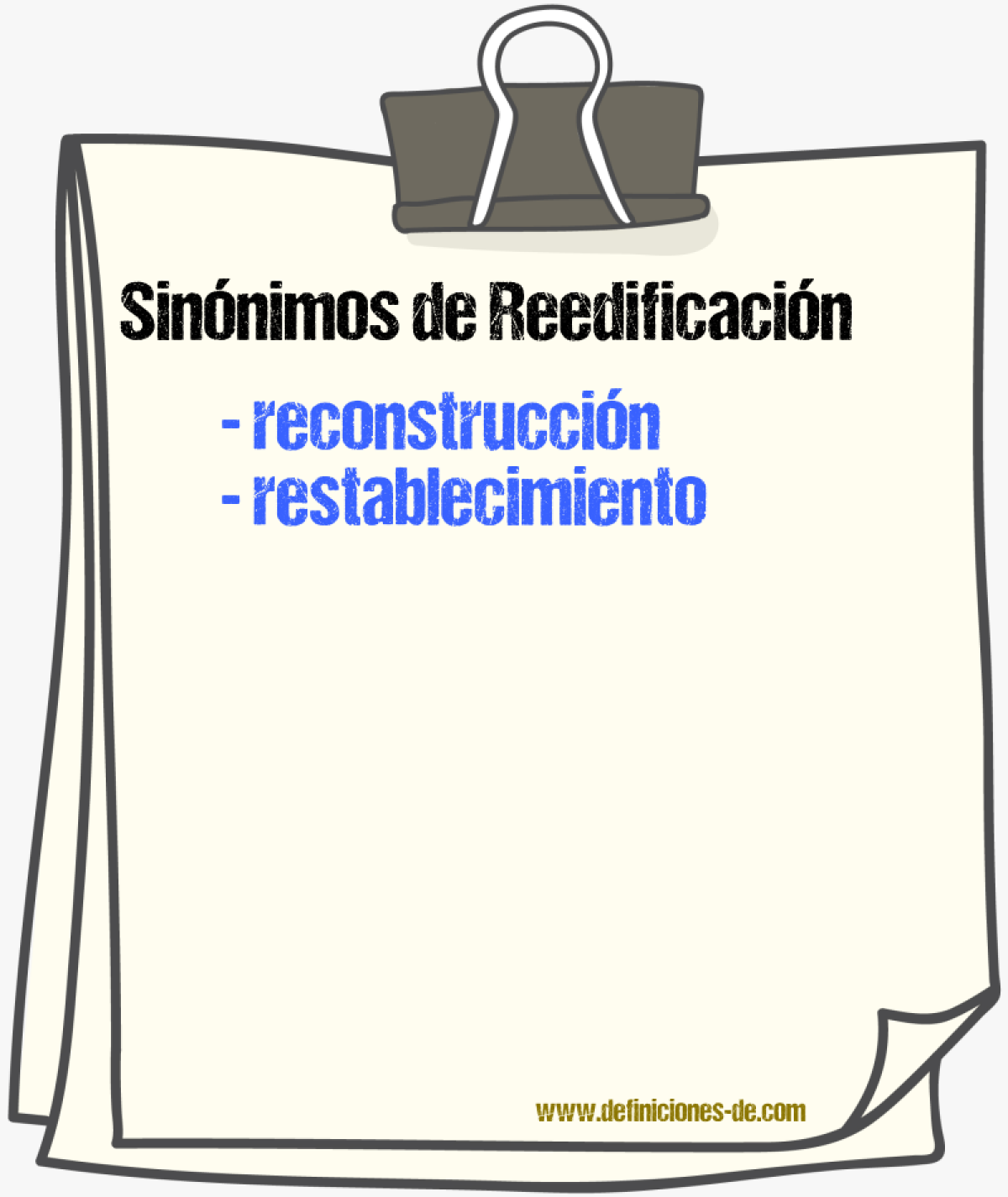 Sinnimos de reedificacin