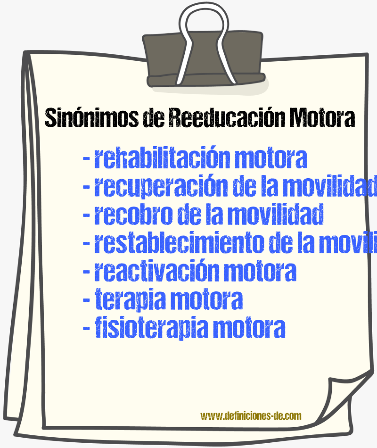 Sinónimos de reeducación motora