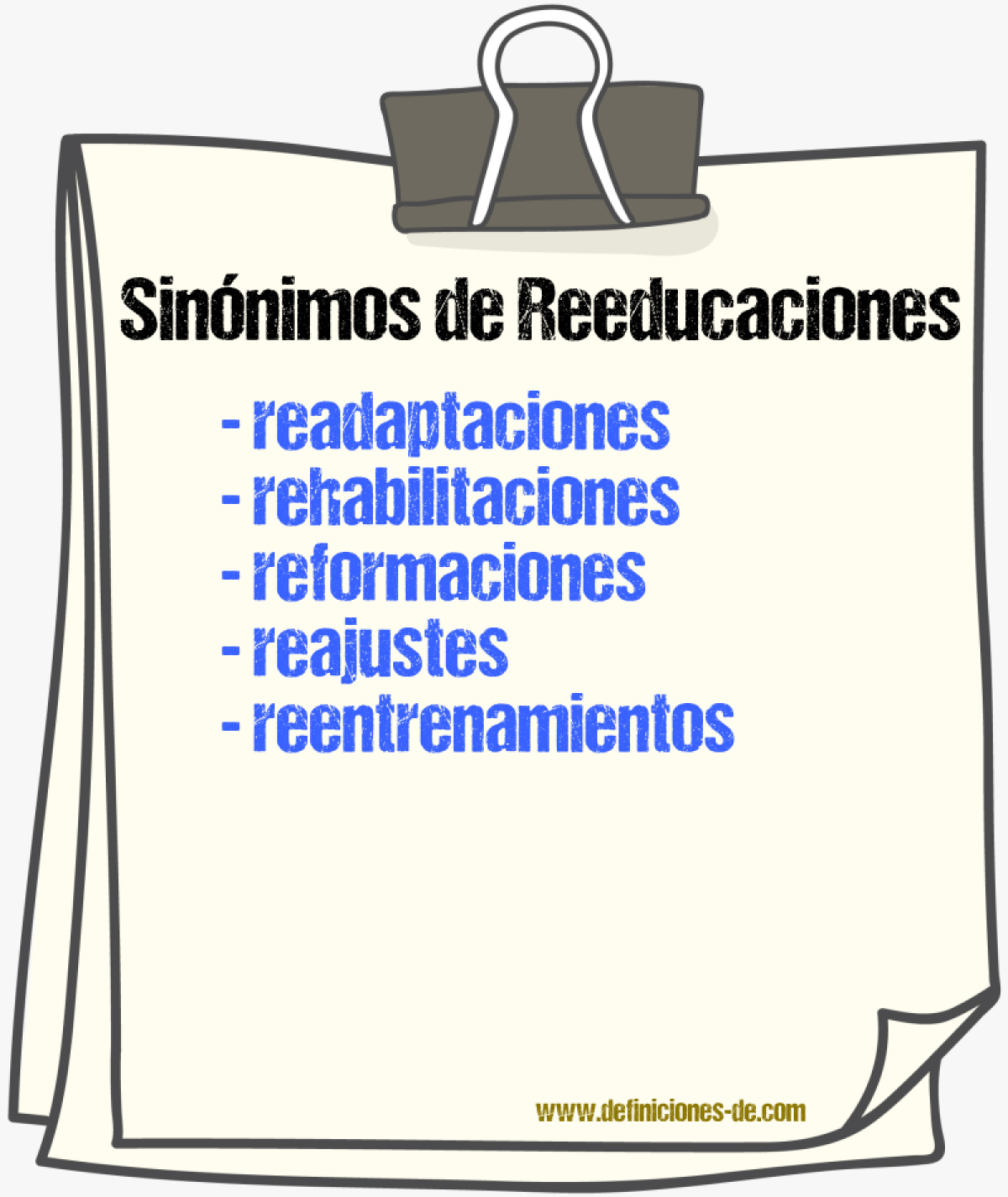 Sinónimos de reeducaciones