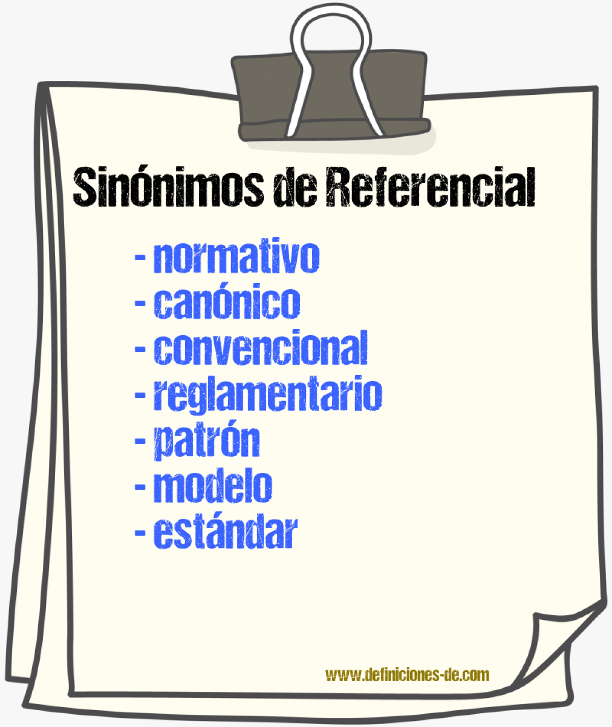 Sinónimos de referencial