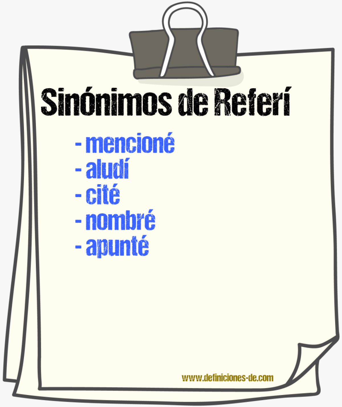 Sinónimos de referí