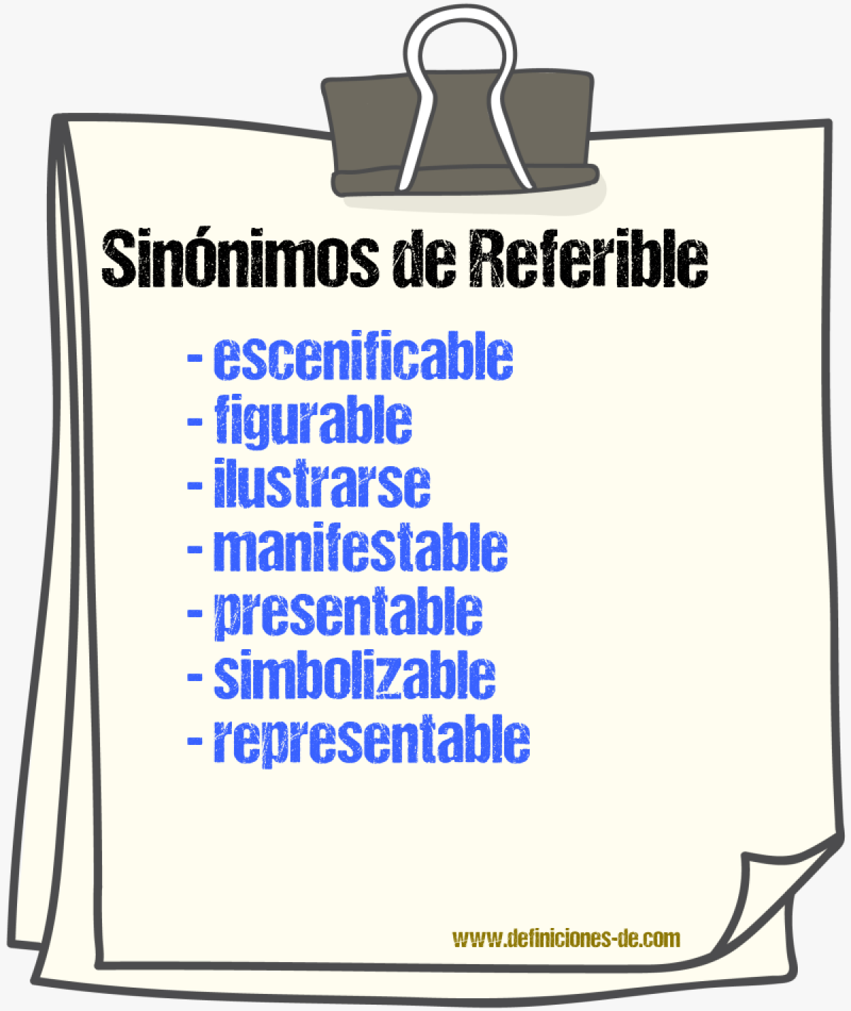 Sinnimos de referible