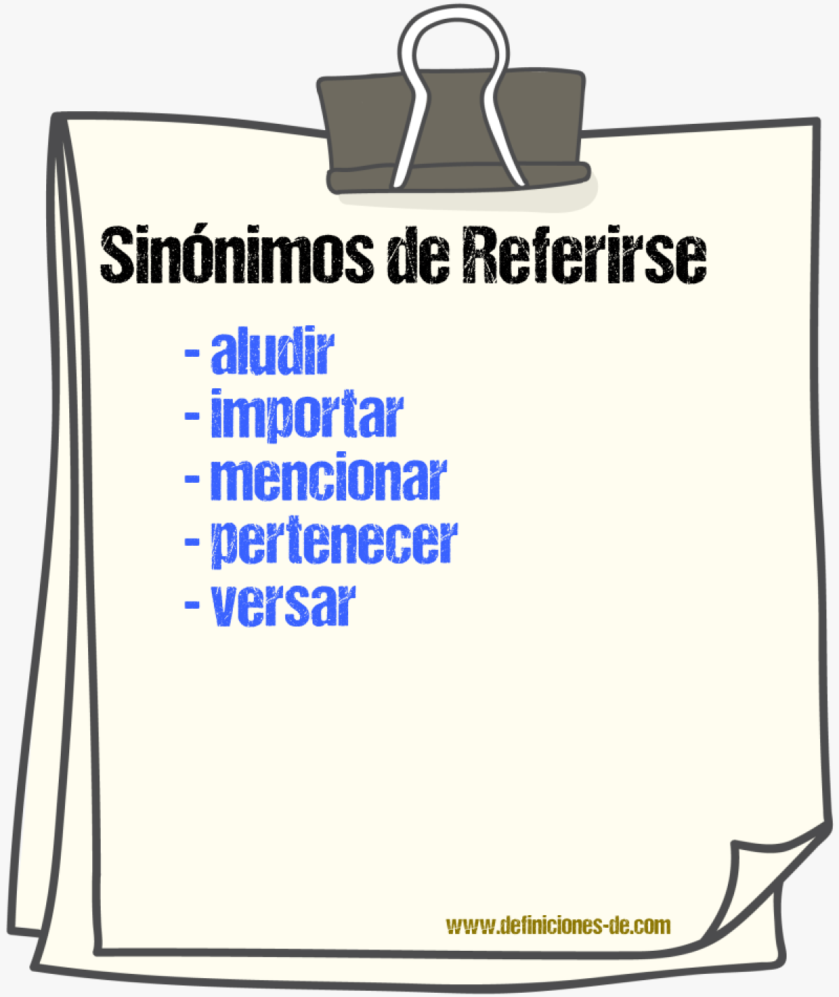 Sinnimos de referirse