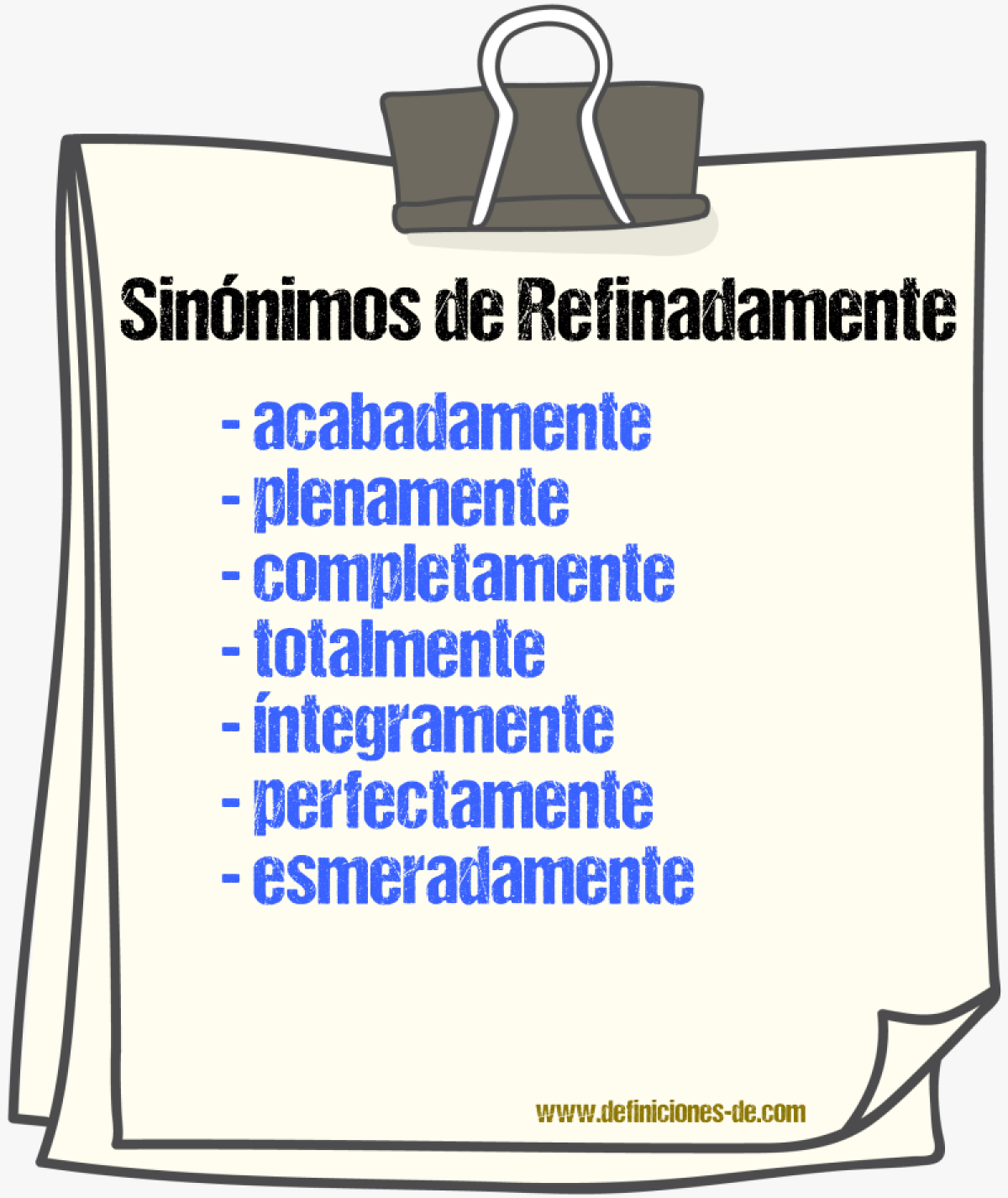Sinónimos de refinadamente