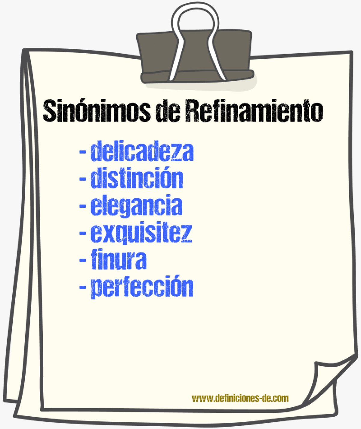 Sinnimos de refinamiento