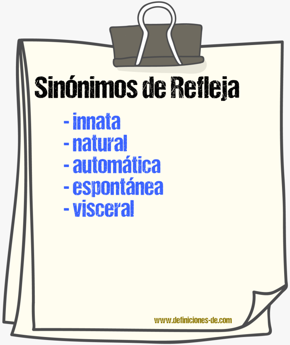 Sinónimos de refleja