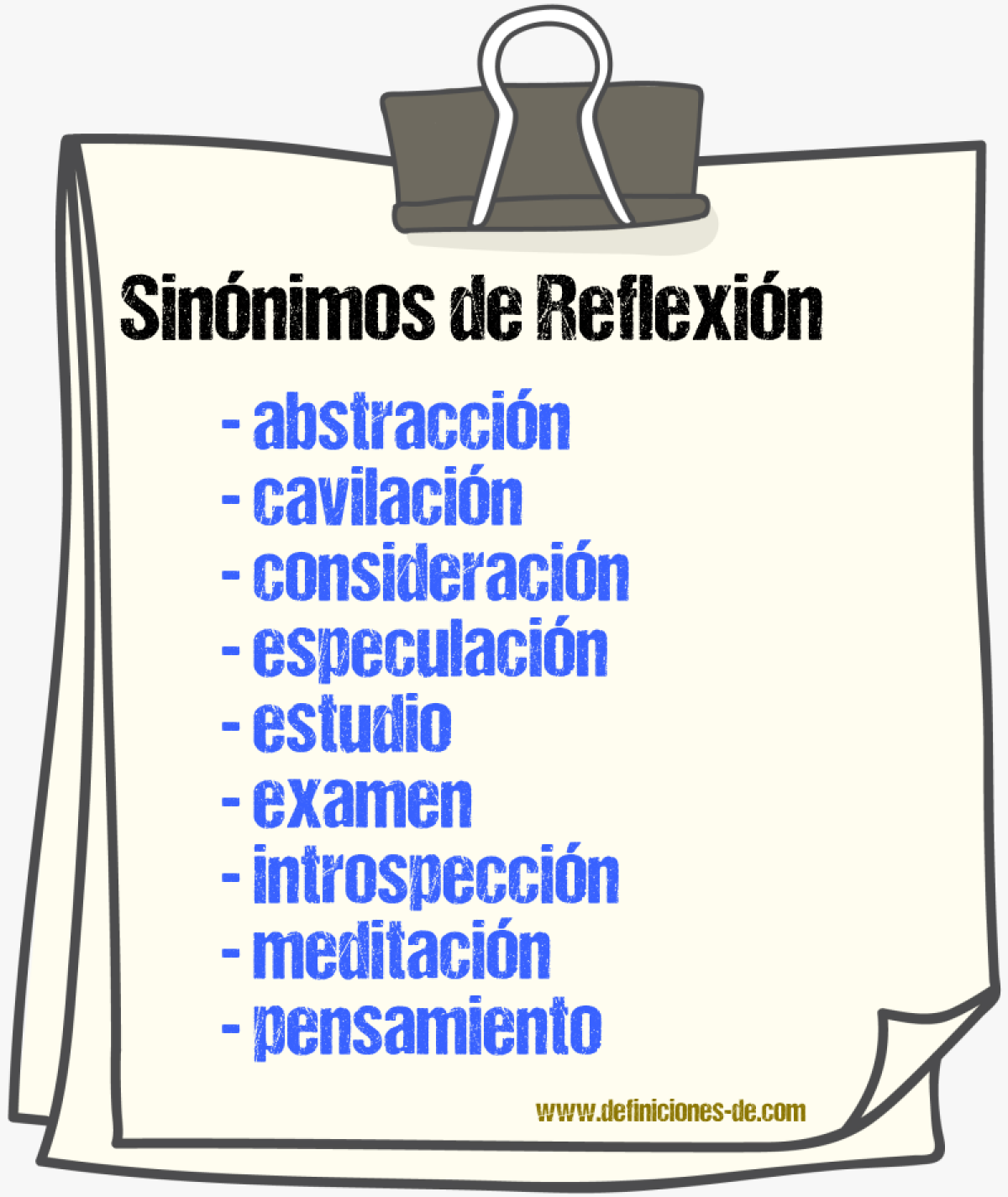 Sinnimos de reflexin