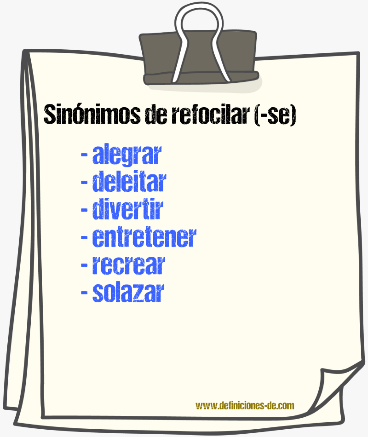 Sinnimos de refocilar