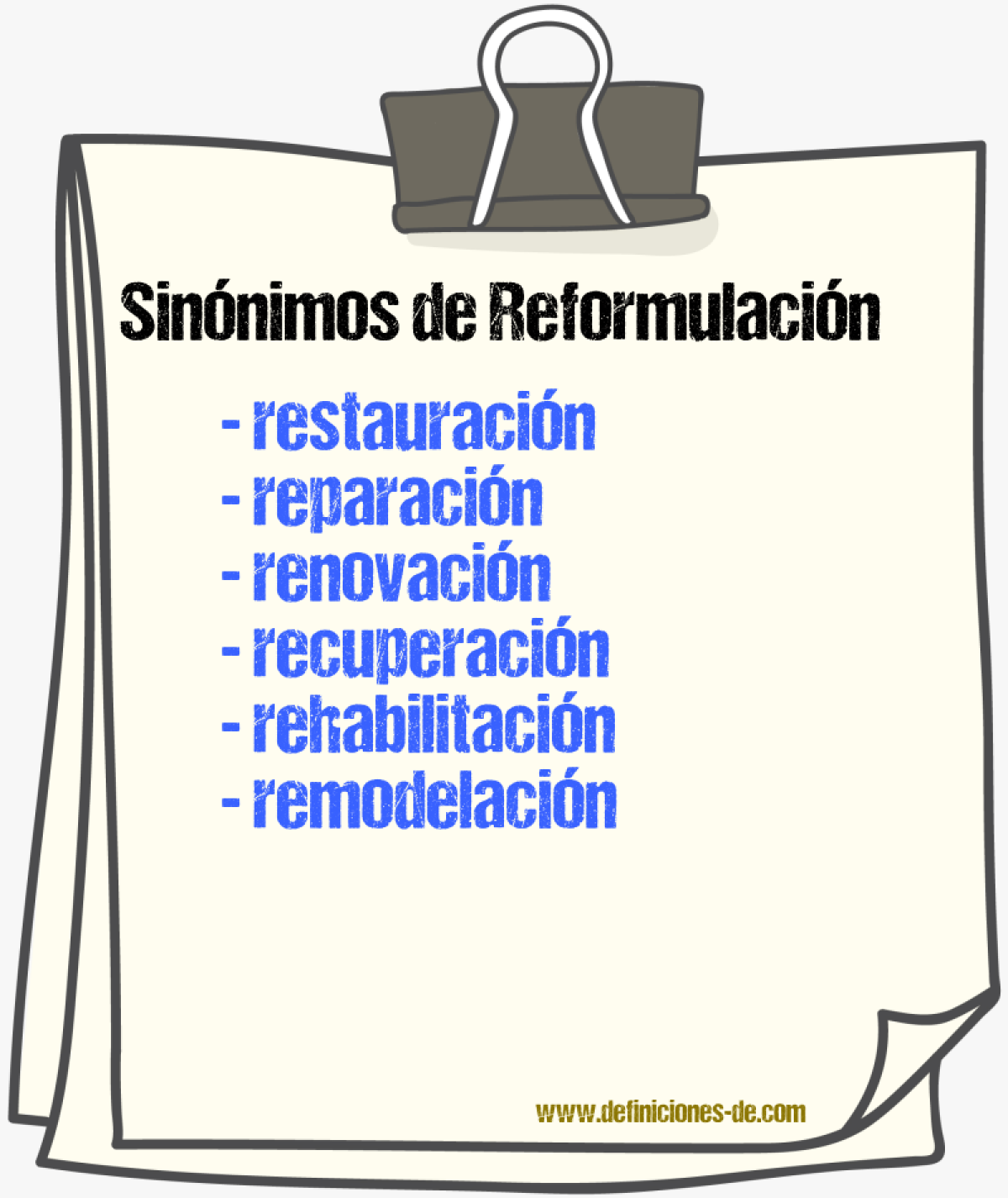 Sinnimos de reformulacin