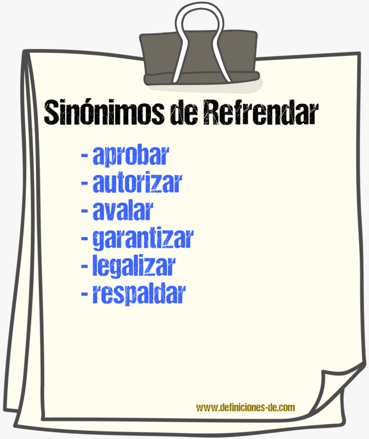 Sinnimos de refrendar