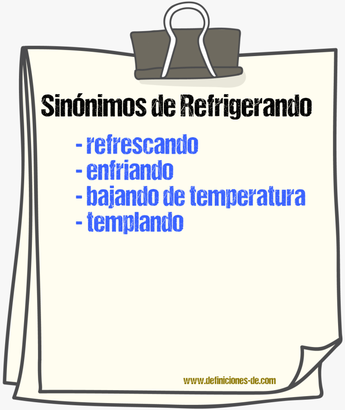 Sinónimos de refrigerando