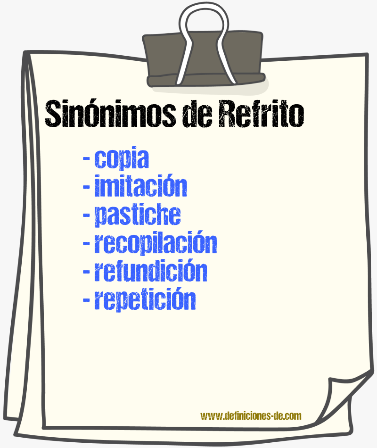 Sinnimos de refrito