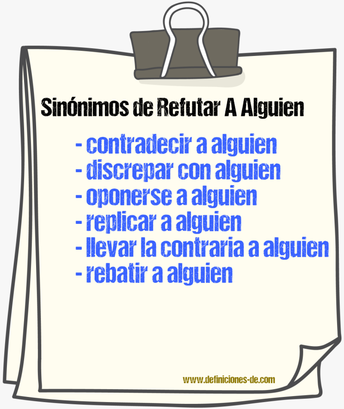 Sinónimos de refutar a alguien