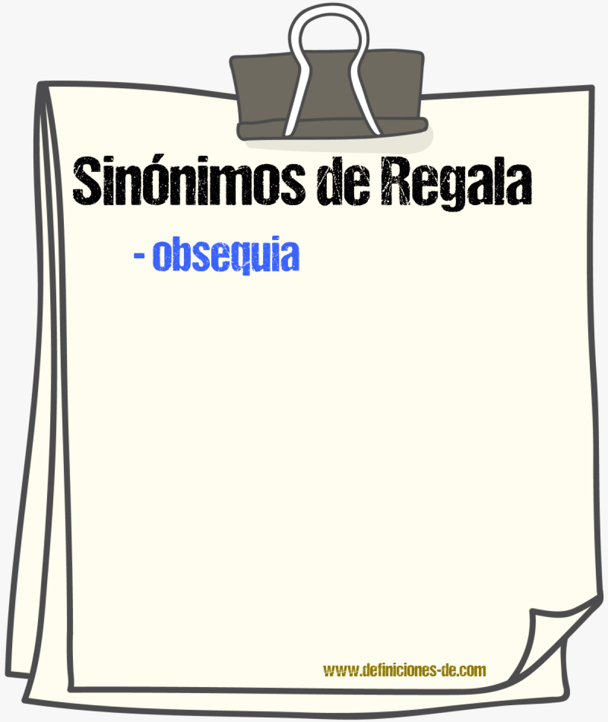 Sinónimos de regala