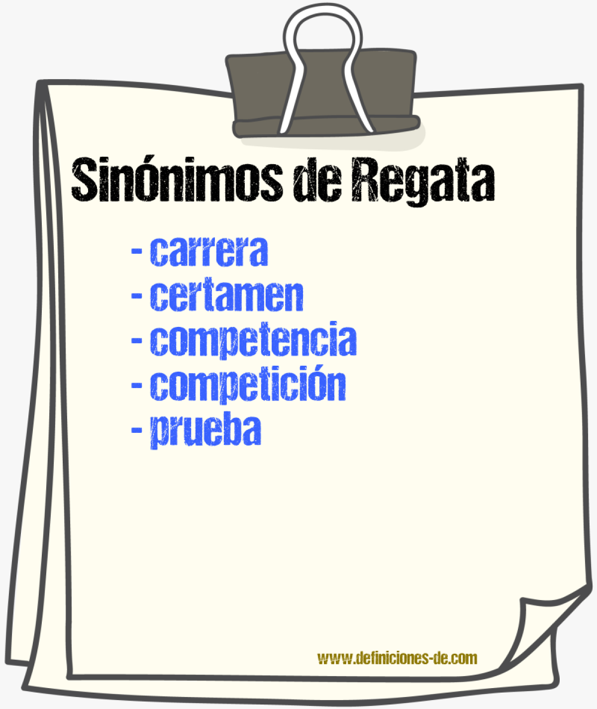 Sinnimos de regata