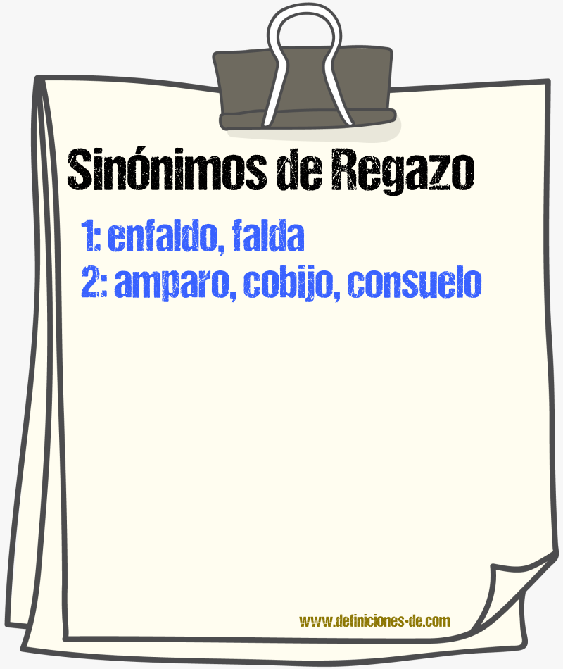 Sinnimos de regazo