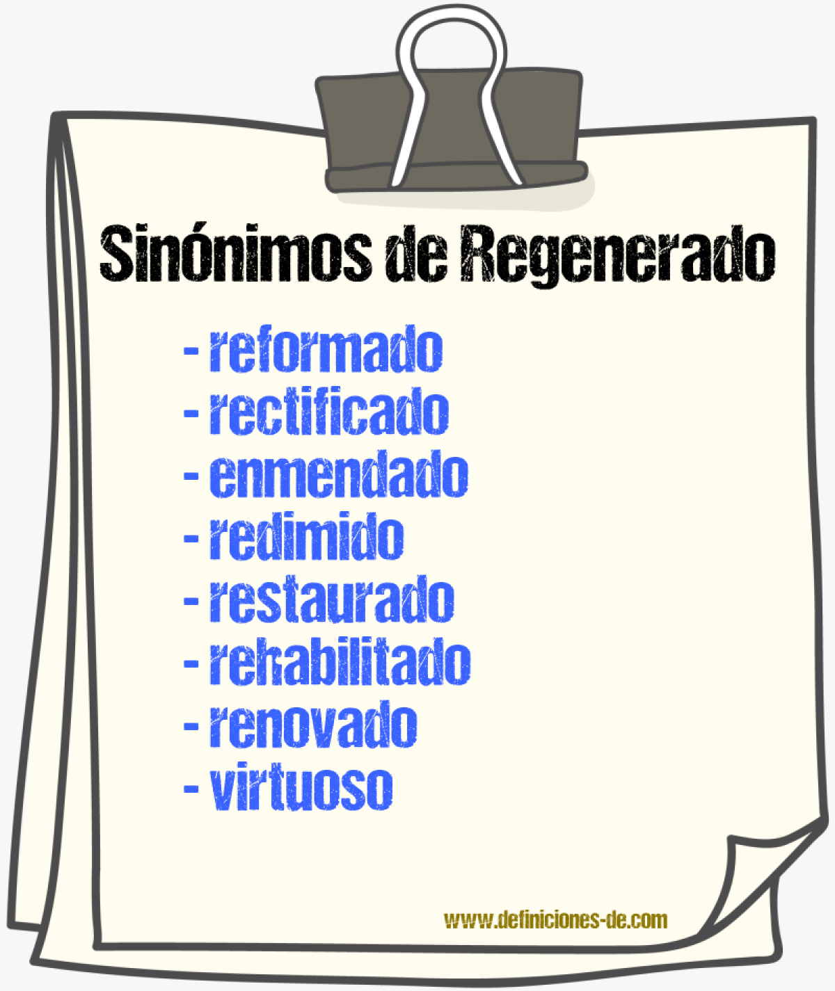 Sinónimos de regenerado