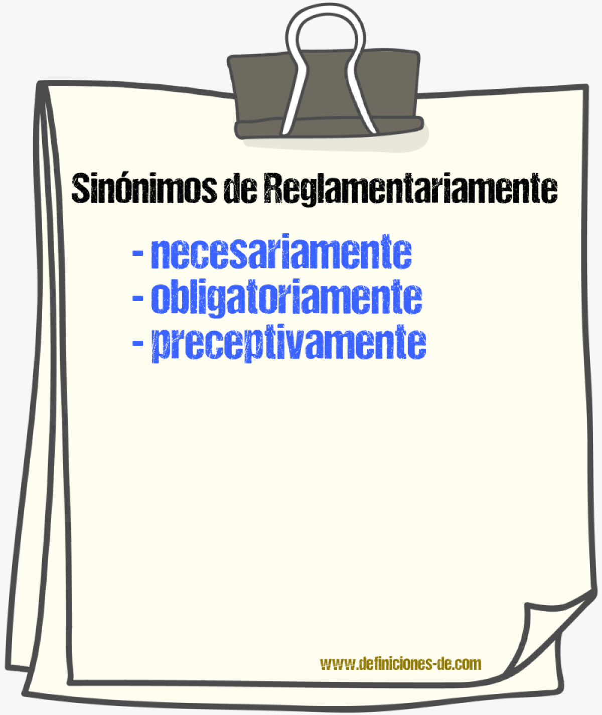 Sinnimos de reglamentariamente