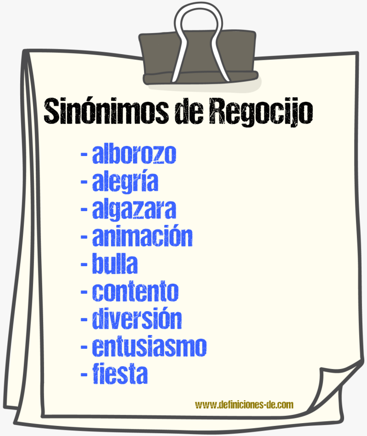 Sinnimos de regocijo