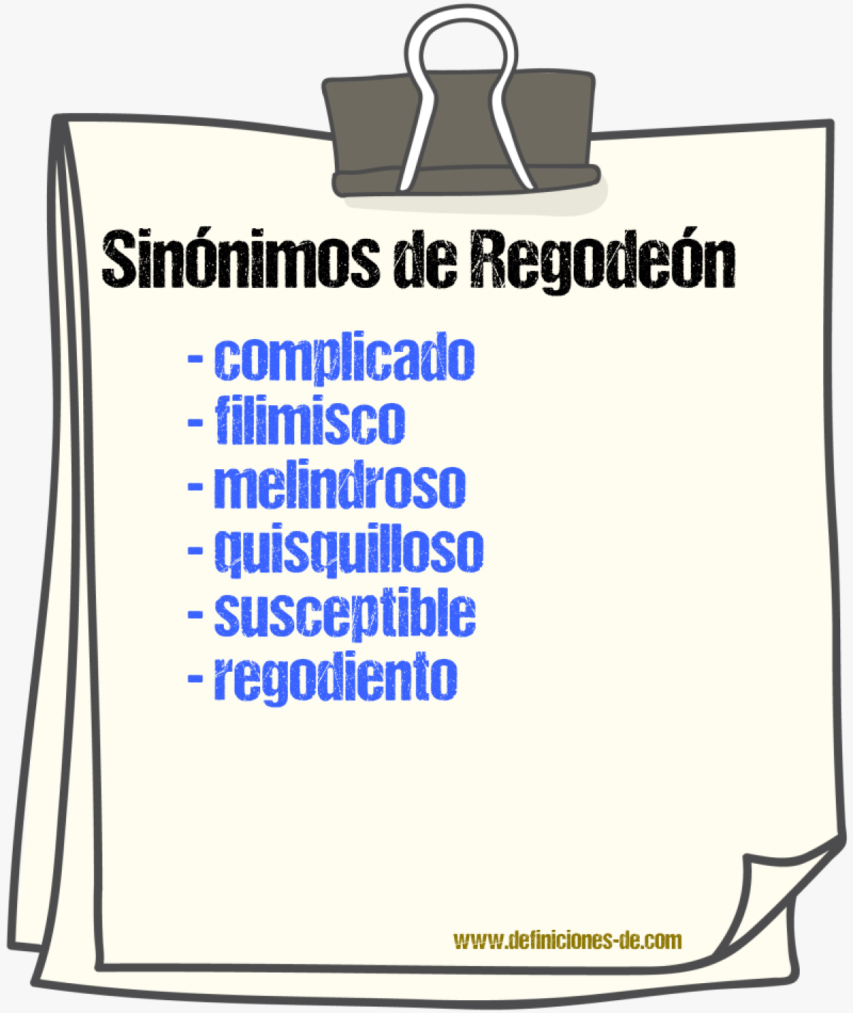 Sinnimos de regoden